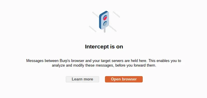 Burp Suite intercept toggle enabled
