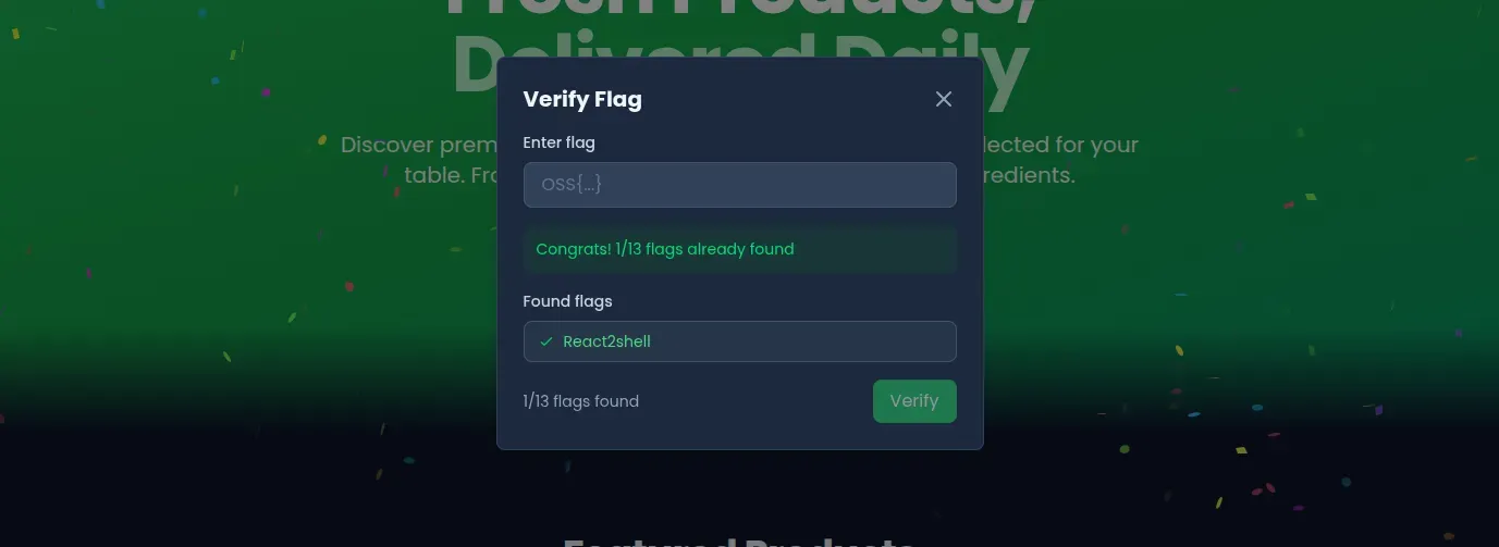 Flag validation in OopsSec Store