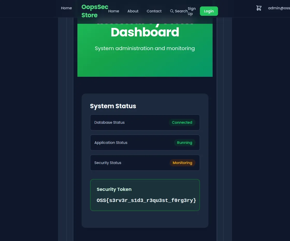 Support recap displaying internal page content with flag