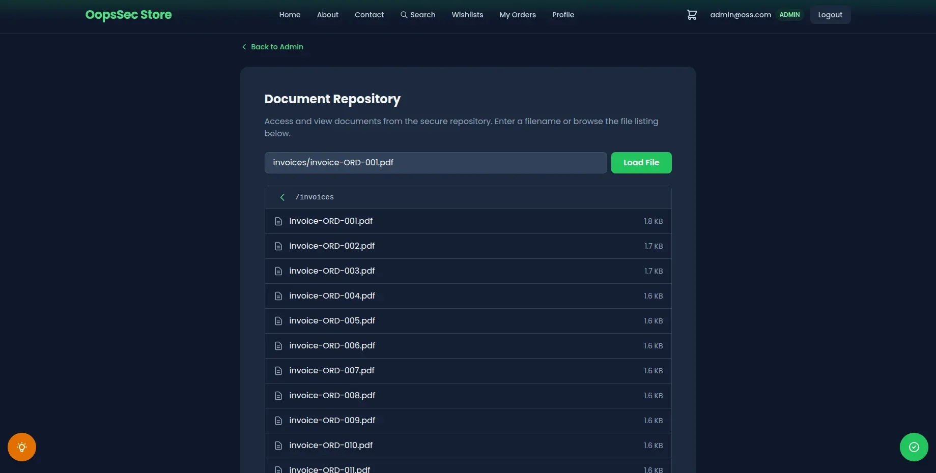 Files API returning a document from the documents directory
